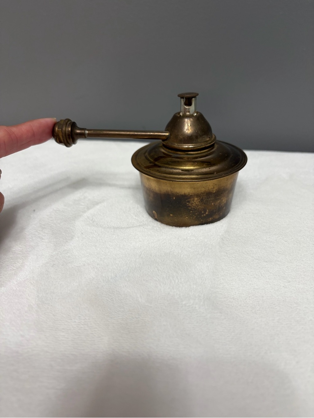 Vintage Brass Chafing Dish Burner Alcohol Spirit Lamp Warmer Japan #1960 Mini